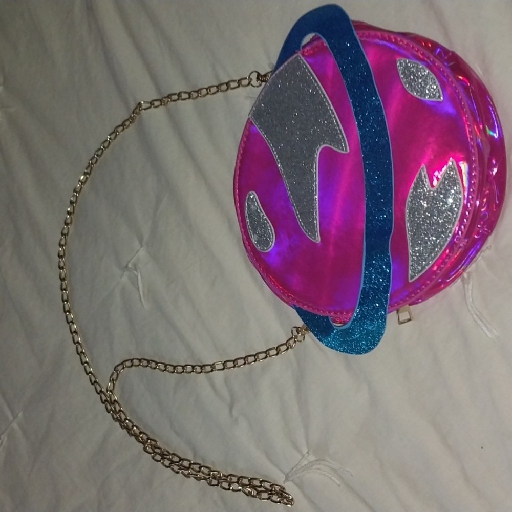 Holographic Planet Purse NWOT